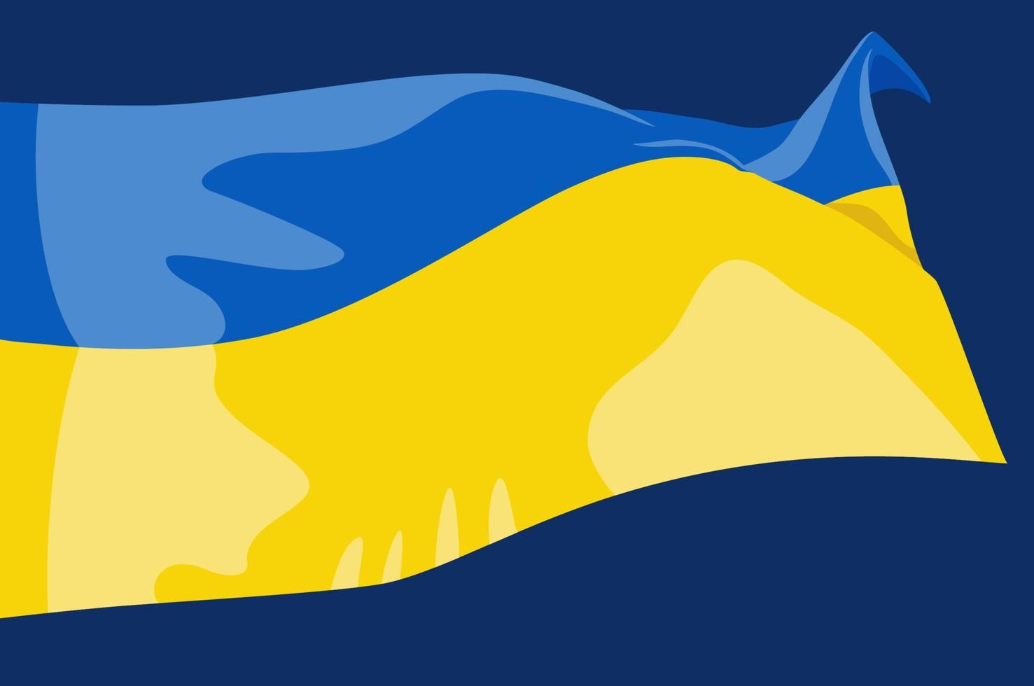 Vektorillustration der ukrainischen nationalen blauen und gelben Flagge vektor