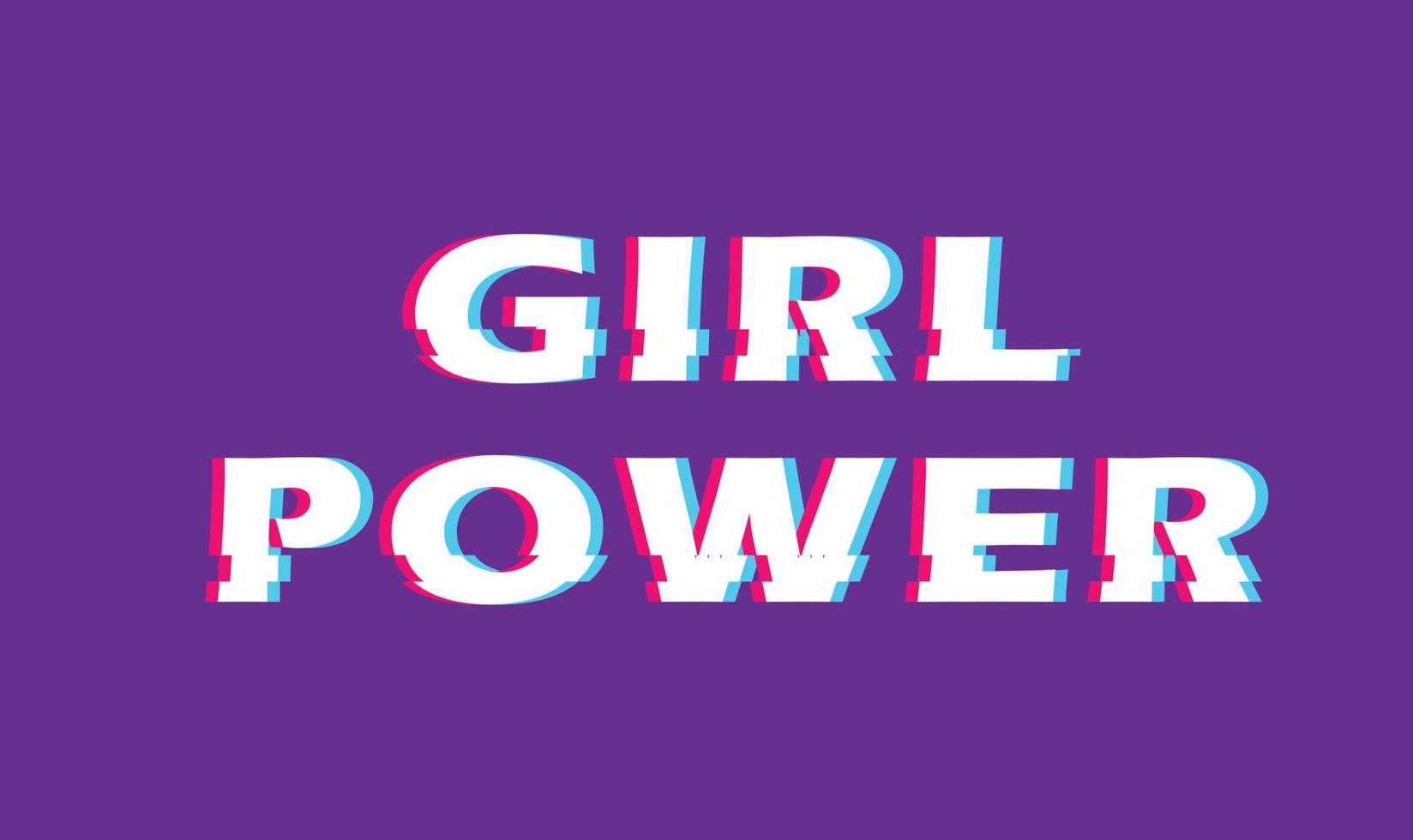 textillustration för t-shirt eller klistermärke. girl power vektor