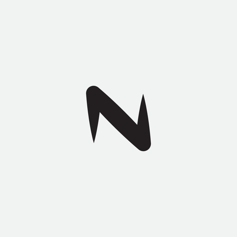 anfangsbuchstabe n monogramm logo vektor