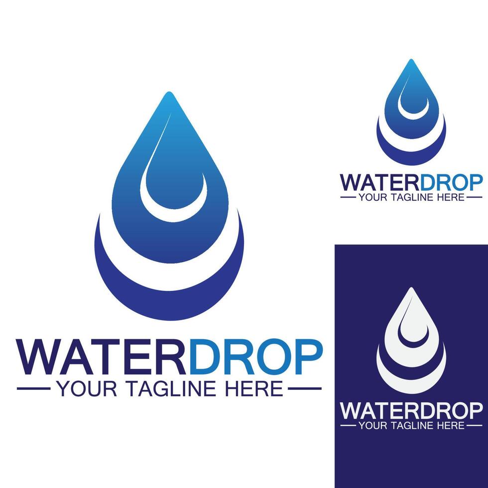vatten droppe logotyp mall vektor illustration design