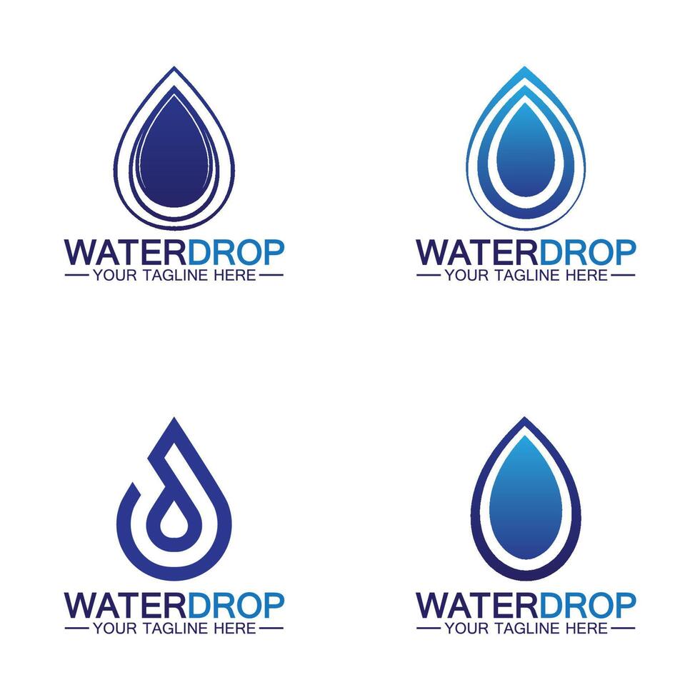 vatten droppe logotyp mall vektor illustration design