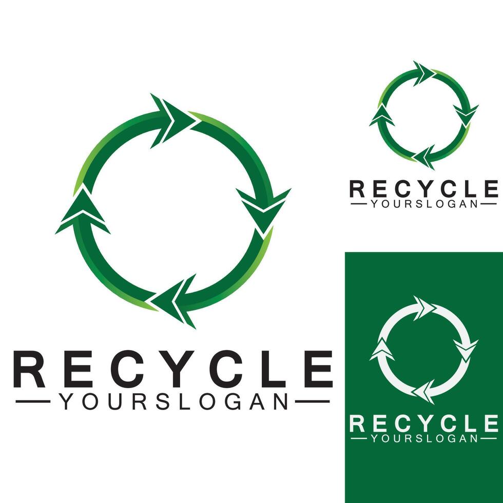 grüner pfeil recyceln logo vektor symbol vorlage