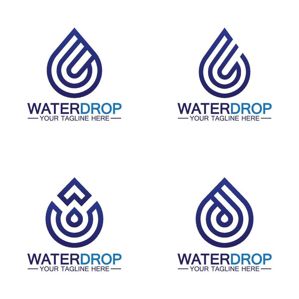 Wassertropfen Logo Vorlage Vektor-Illustration Design vektor