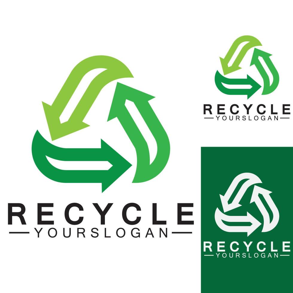 grüner pfeil recyceln logo vektor symbol vorlage