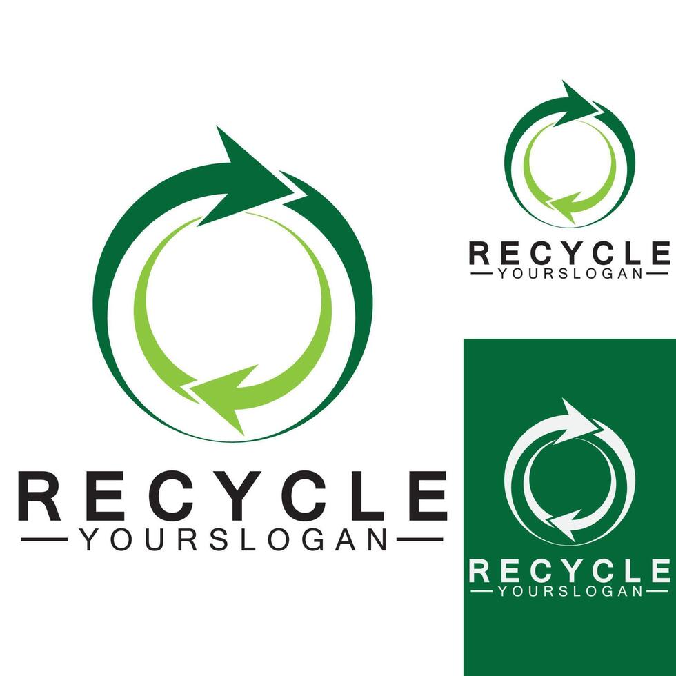 grüner pfeil recyceln logo vektor symbol vorlage
