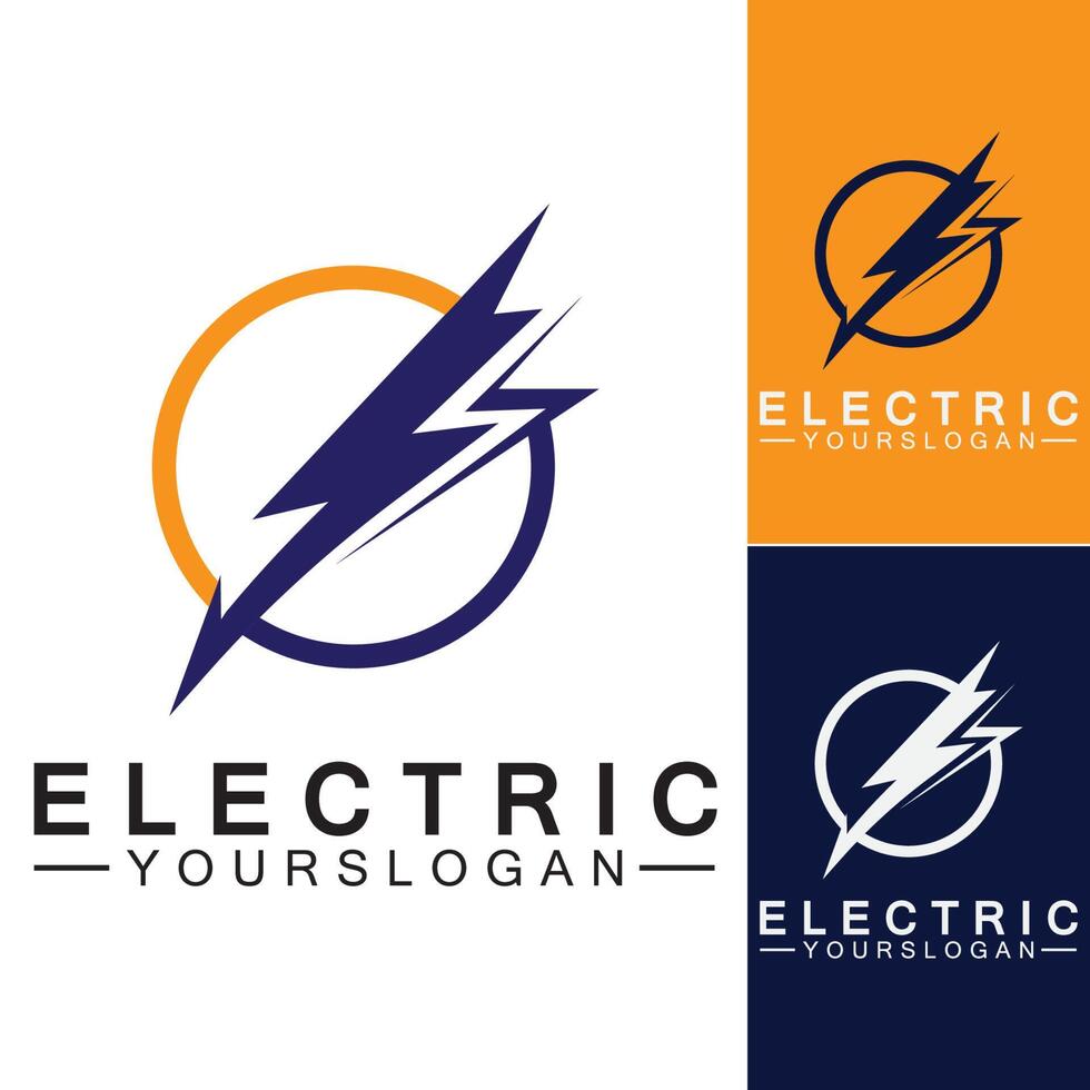 lightning thunder bolt el-logotyp formgivningsmall vektor