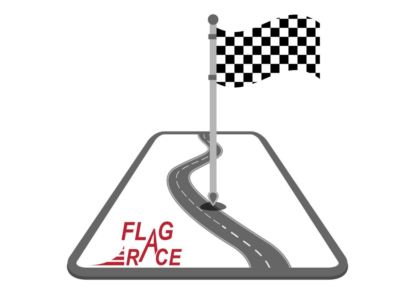 flagg ras ikonen isolerad på vit bakgrund. vektor illustration av flagg ras
