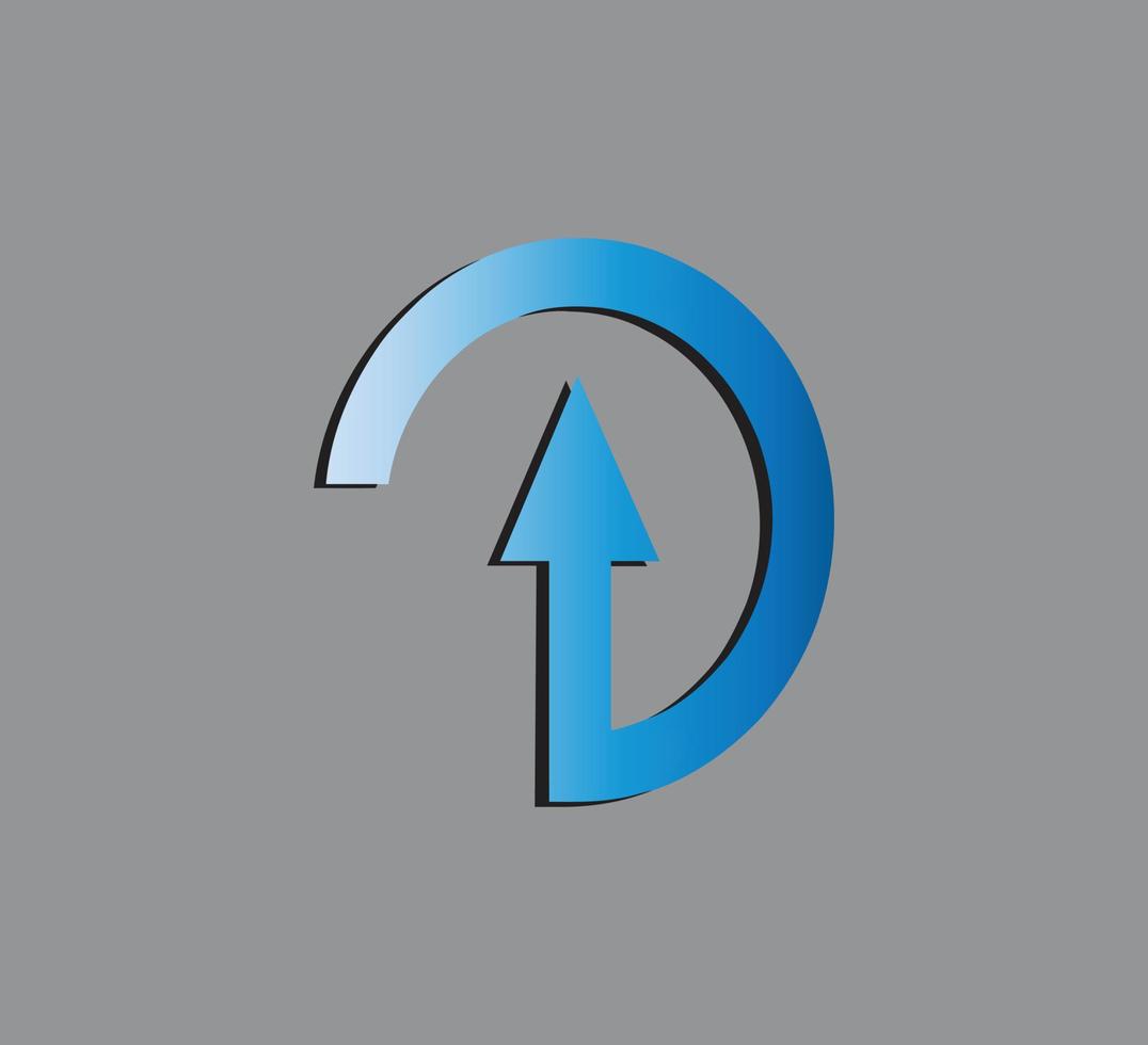 logotyp bokstaven a med strömknappen illustration vektor