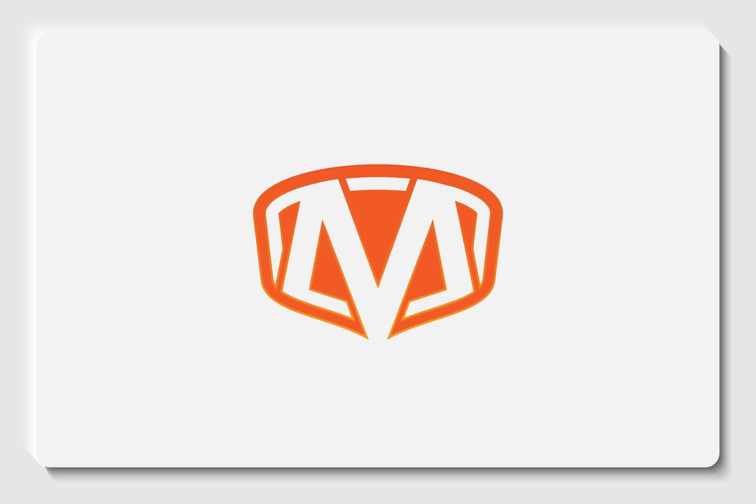 logotypdesign för bilbranschen. kombination av initialerna m och sköldlogokonceptet vektor