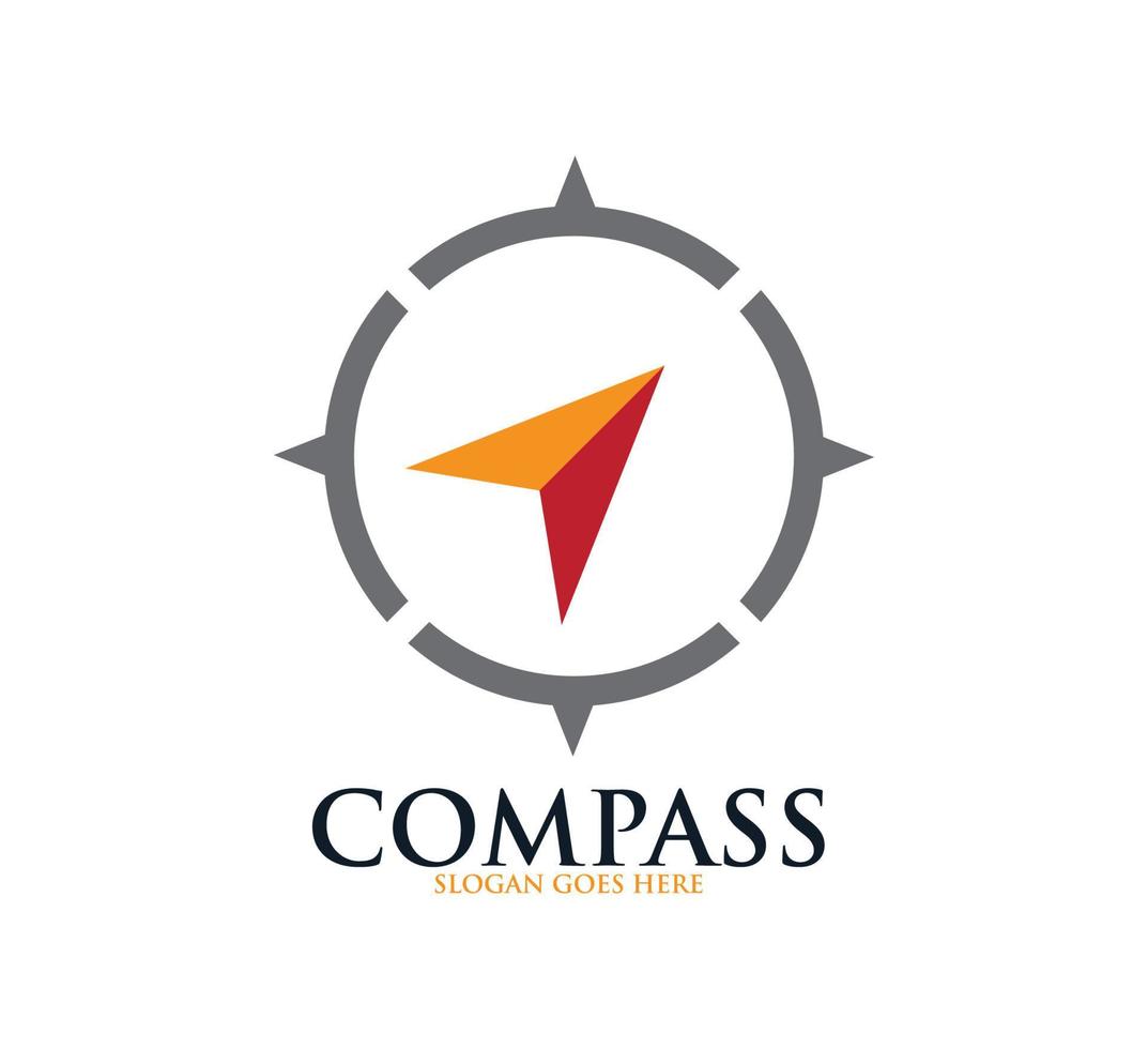 Kompass-Symbol Vektor-Logo-Design-Vorlage vektor