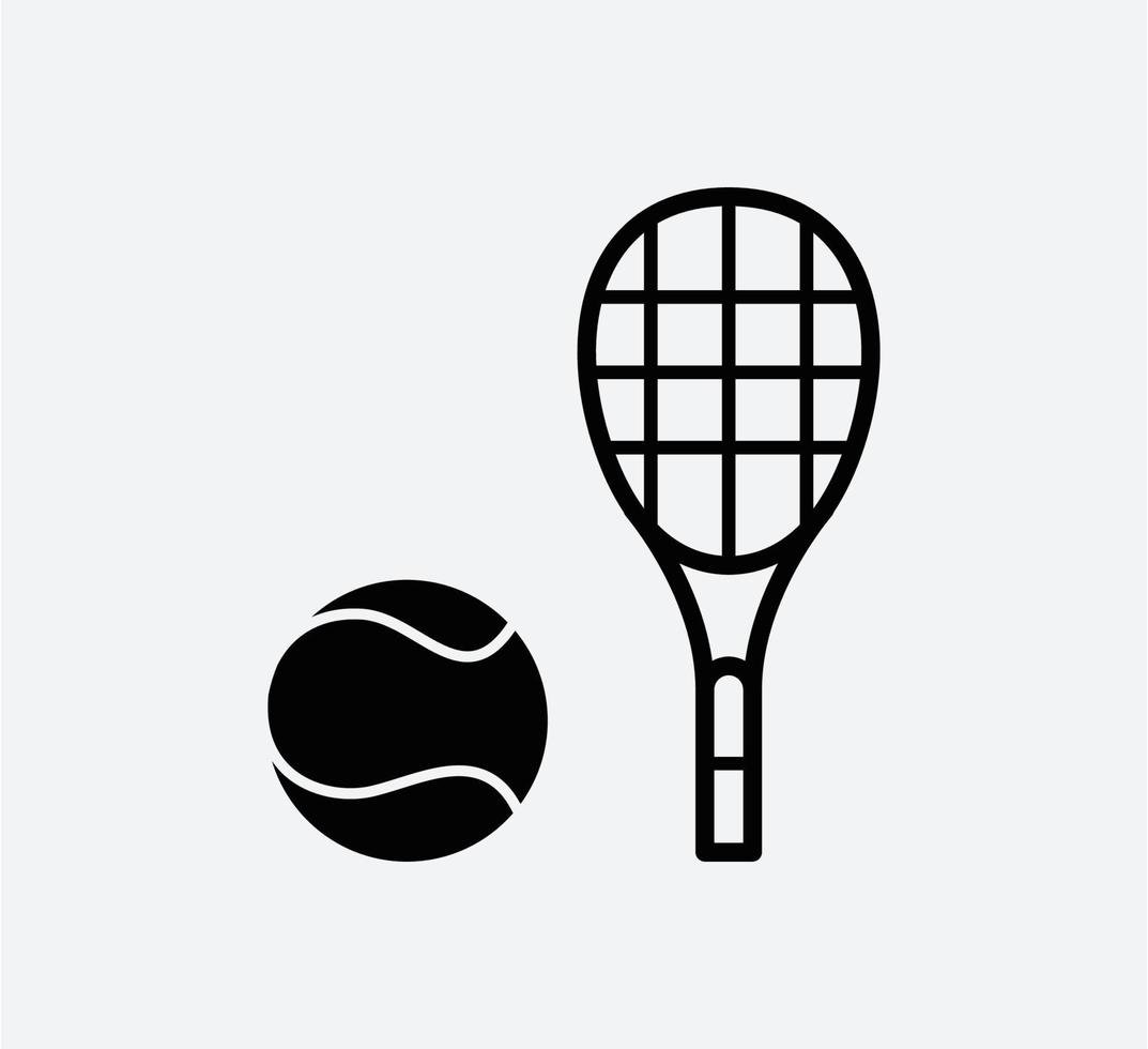 tennisboll ikon vektor logotyp design platt stil