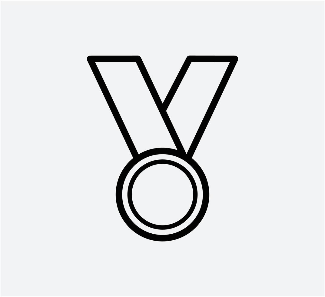 medalj ikon vektor logotyp formgivningsmall