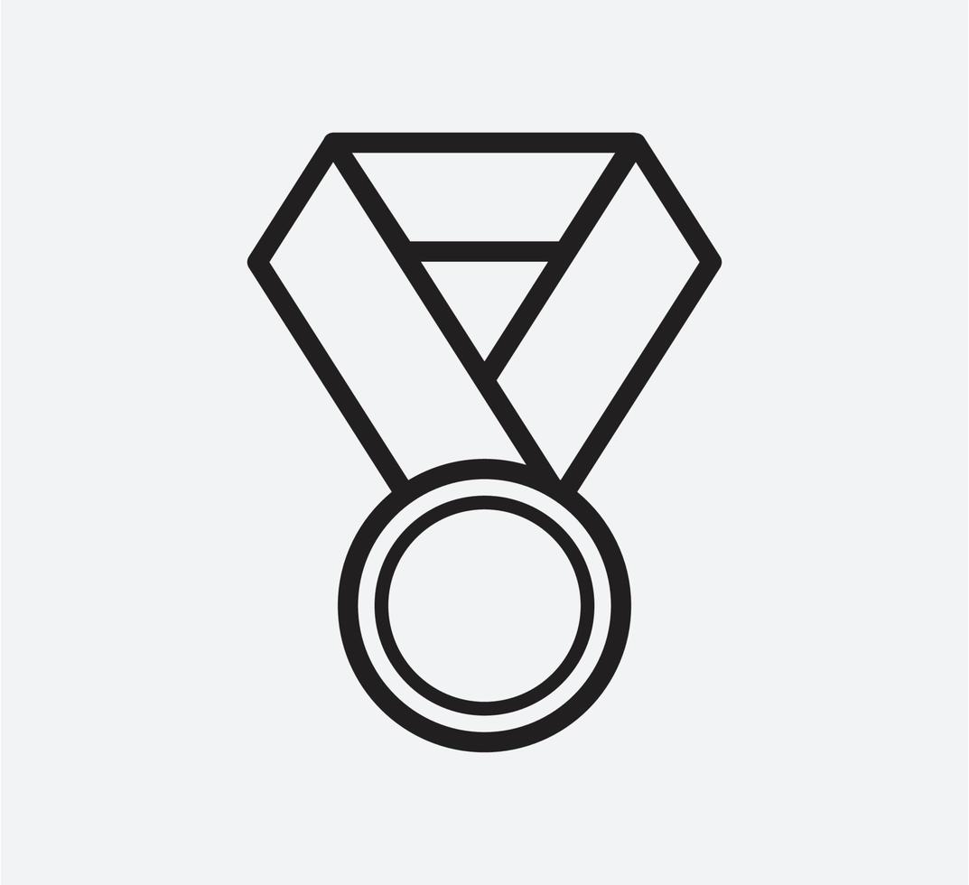 Medaille Symbol Vektor-Logo-Design-Vorlage vektor