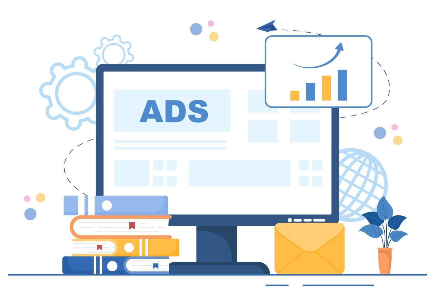 reklam eller annonsvektorillustration för mobila sociala medier, kampanj, företagsfrämjande, varumärke och digital marknadsföring i platt tecknad stil vektor