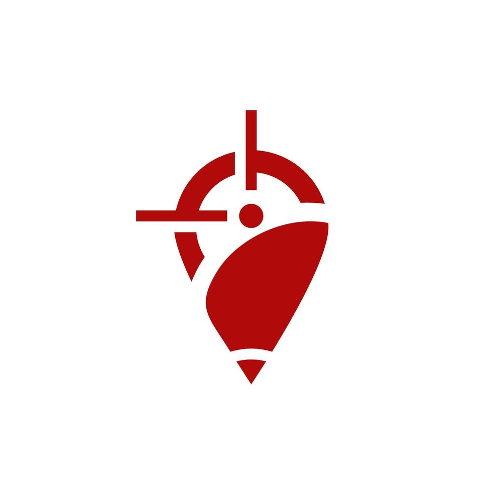 Pin-Shoot-Zielplatz-Logo-Symbol vektor