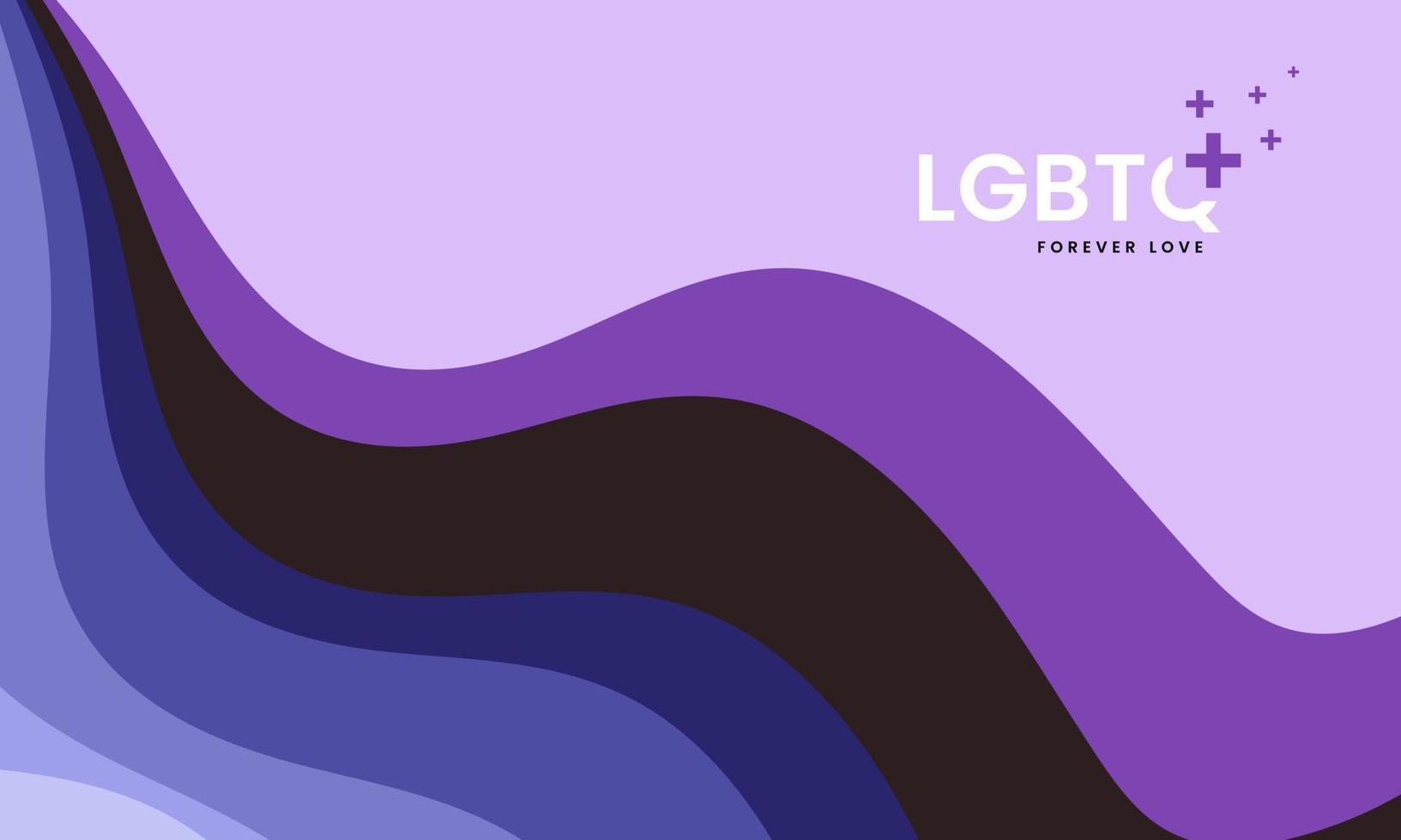 lgbtq stolthet älskar abstrakt bakgrund. vektor illustration. vit pappersetikett på flytande regnbåge bakgrundsdesign