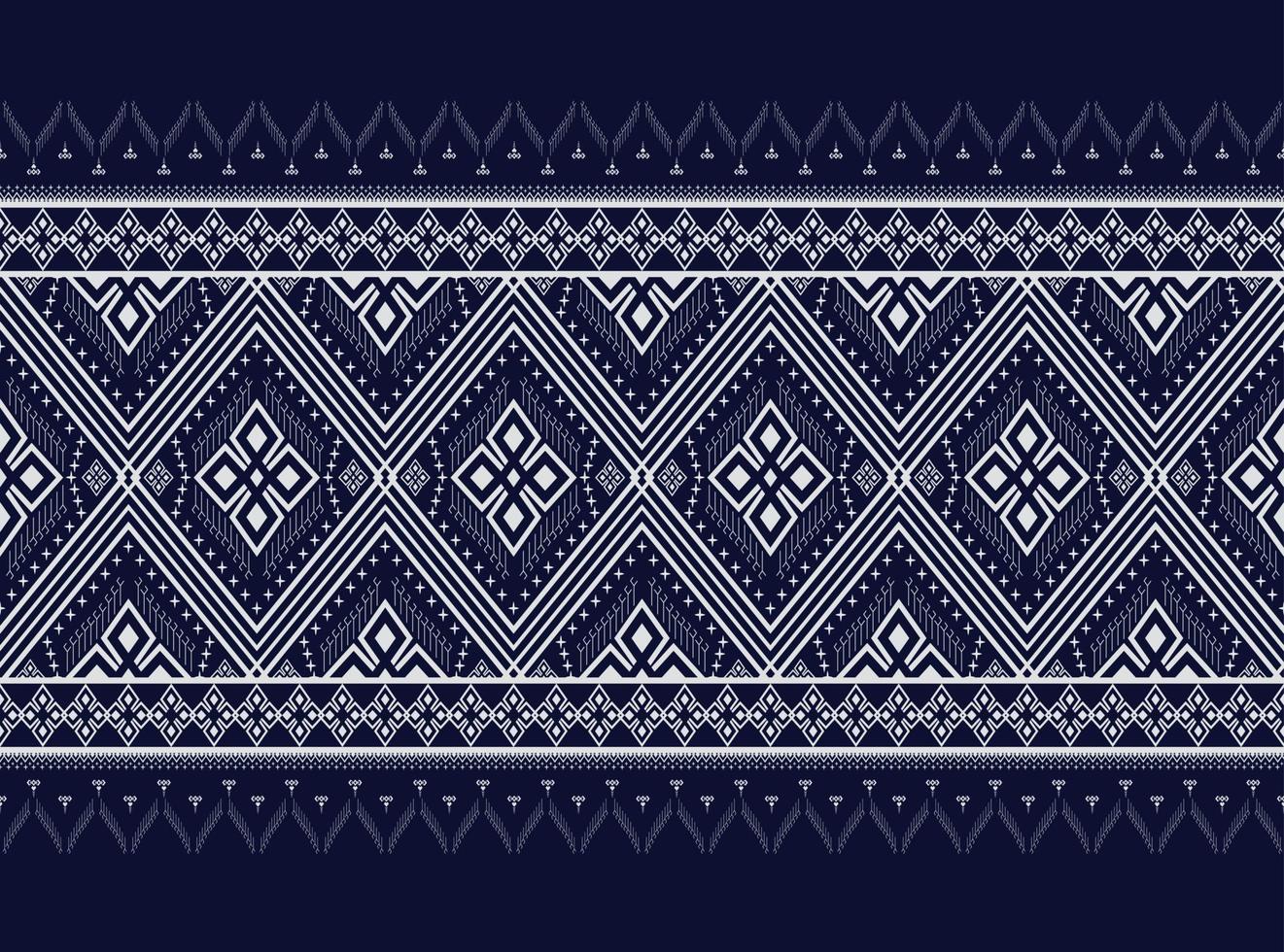 mörkblå geometriska etniska mönster traditionella designtexturer för kjol, matta, tapeter, kläder, omslag, batik, tyg, kläder, lakan, design av mörklila trianglar vektorillustration vektor