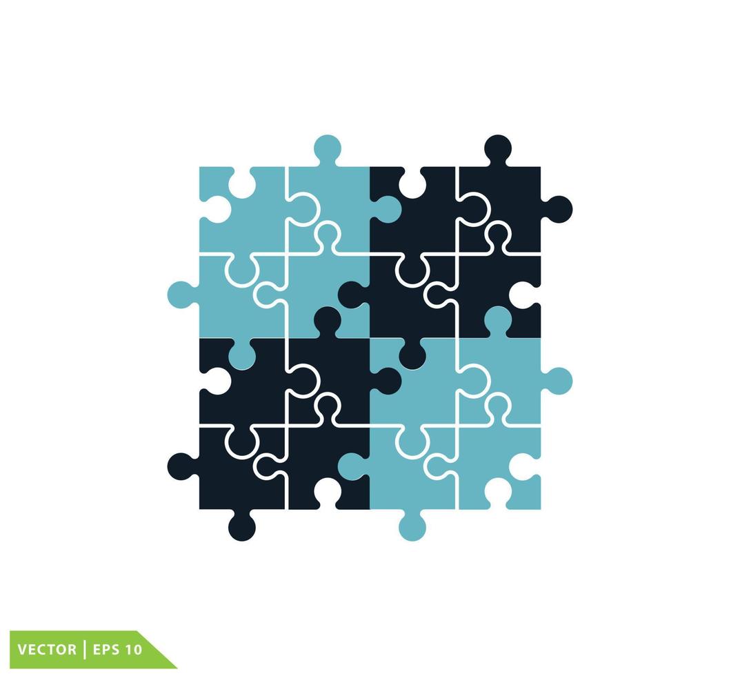 Puzzle-Symbol Vektor-Logo-Design-Vorlage vektor