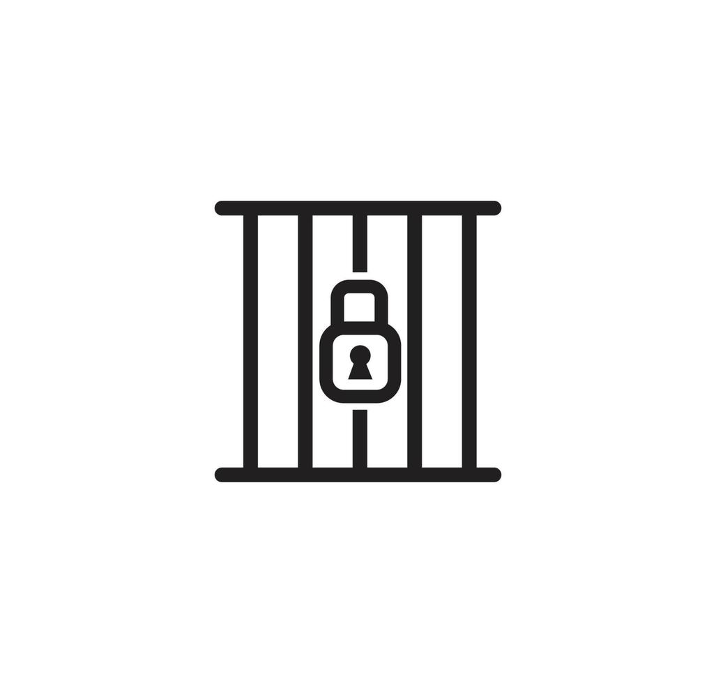fängelse ikon vektor logotyp formgivningsmall