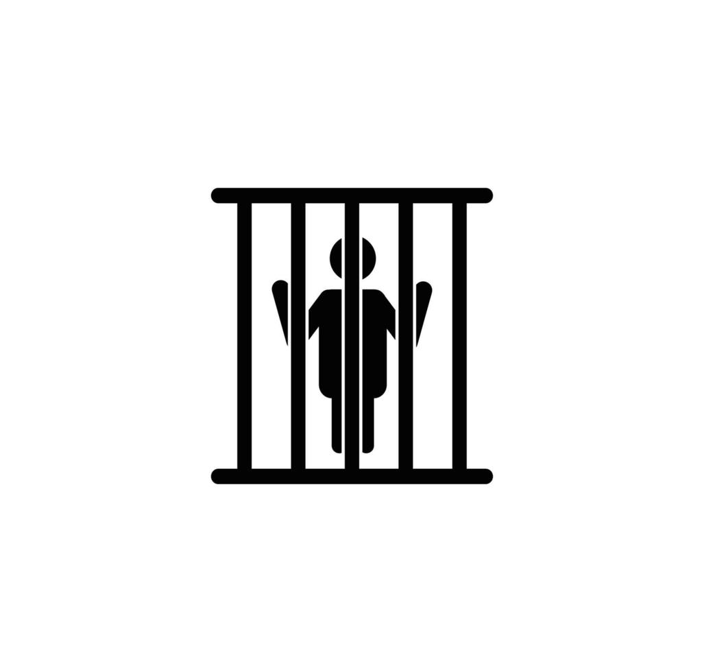 fängelse ikon vektor logotyp formgivningsmall