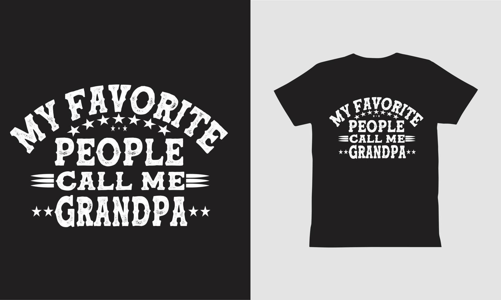 mina favoritmänniskor kallar mig morfars t-shirtdesign. vektor