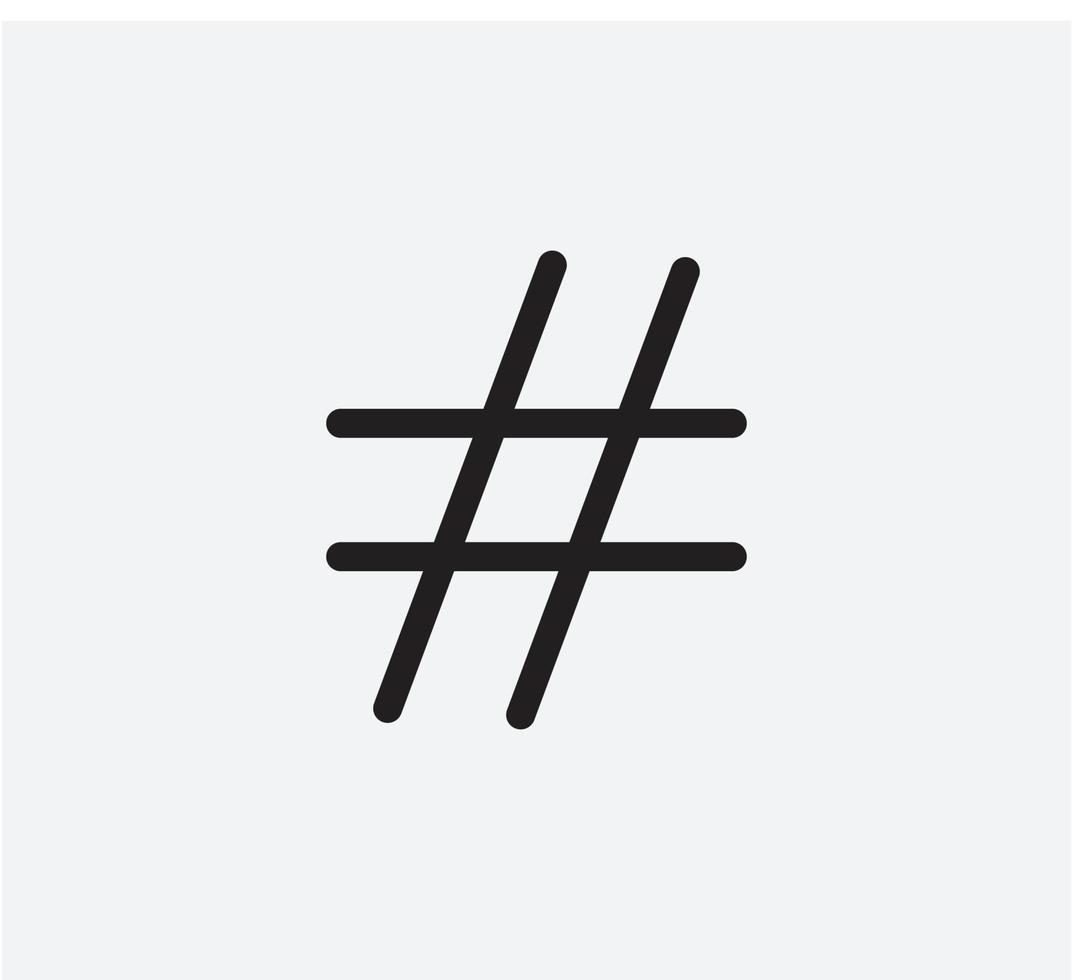 hash tag ikon vektor logotyp formgivningsmall