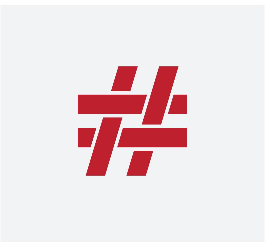 Hash-Tag-Symbol Vektor-Logo-Design-Vorlage vektor