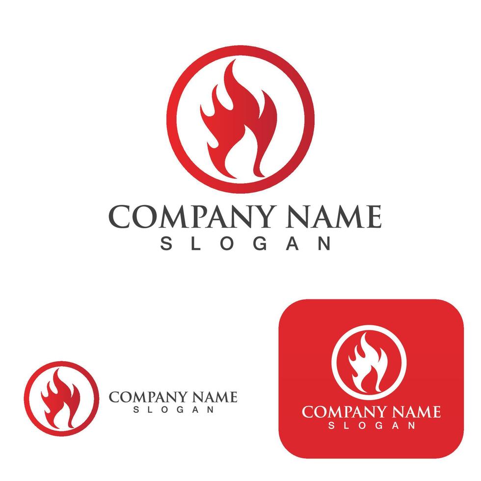 Feuer Logo Vorlage Flamme Symbol Symbol Vektor