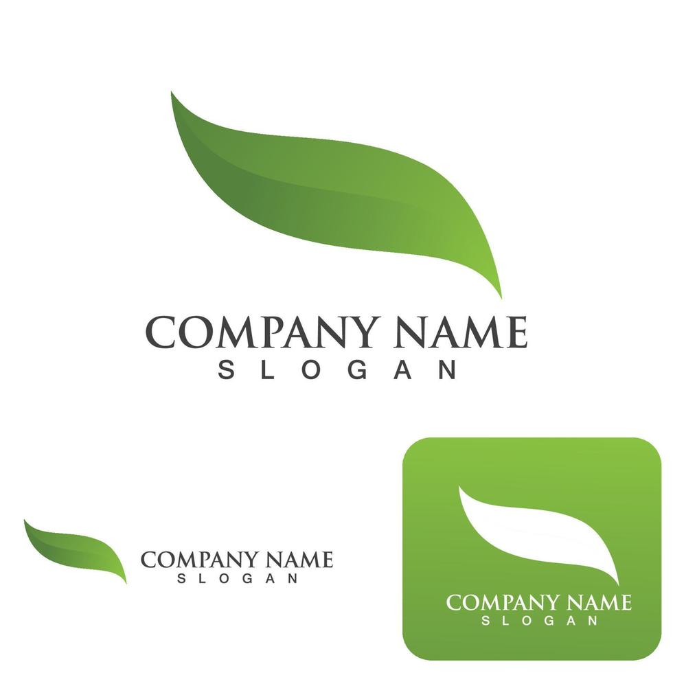 Blatt Ökologie grünes Logo Naturelement vektor