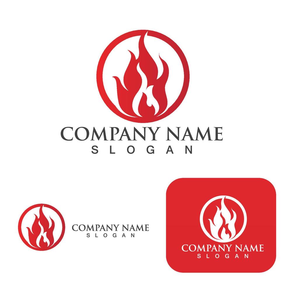 brand logotyp mall flame symbol ikon vektor