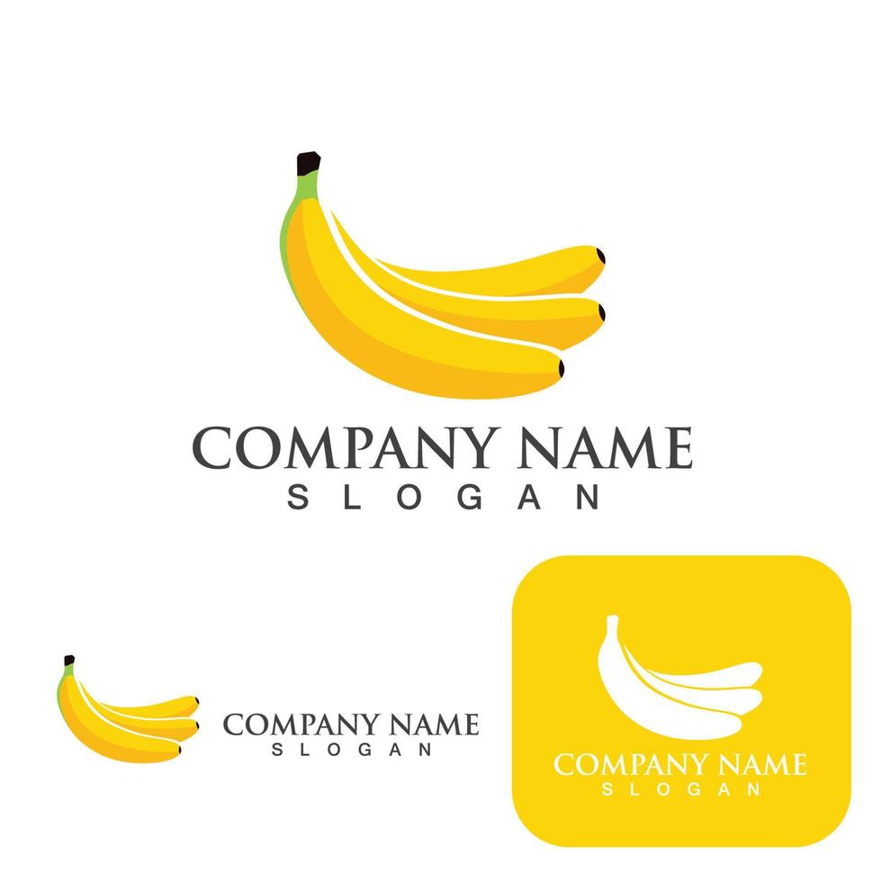 Logo der Bananenfrucht-Vektorvorlage vektor