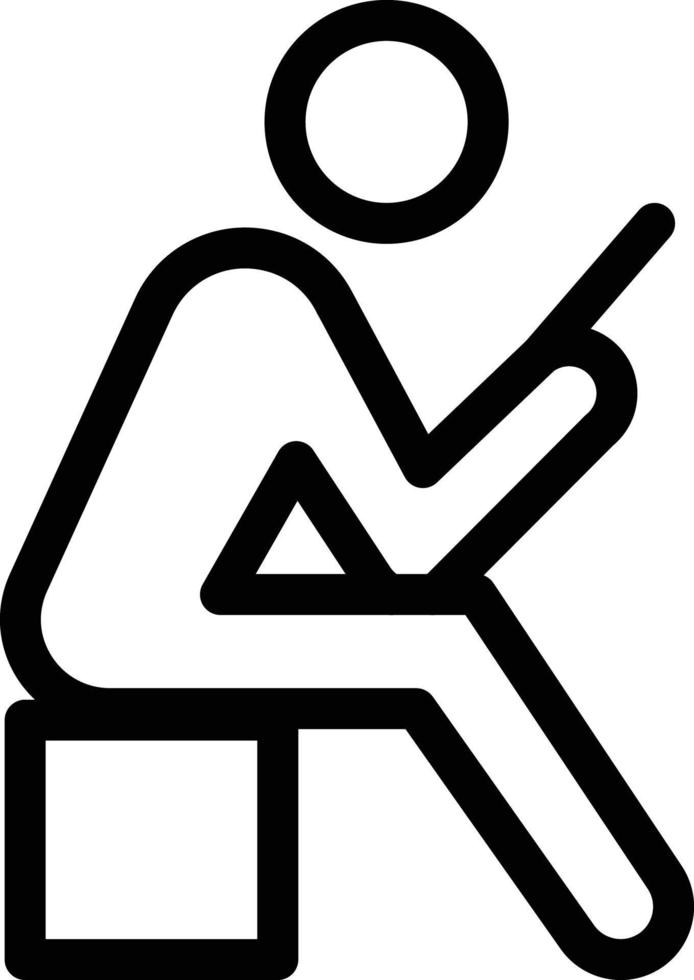 sitter vektor illustration på en bakgrund. premium kvalitet symbols.vector ikoner för koncept och grafisk design.