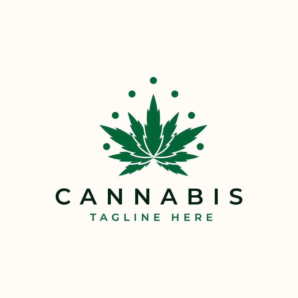 cannabis leaf logotyp mall. vektor illustration