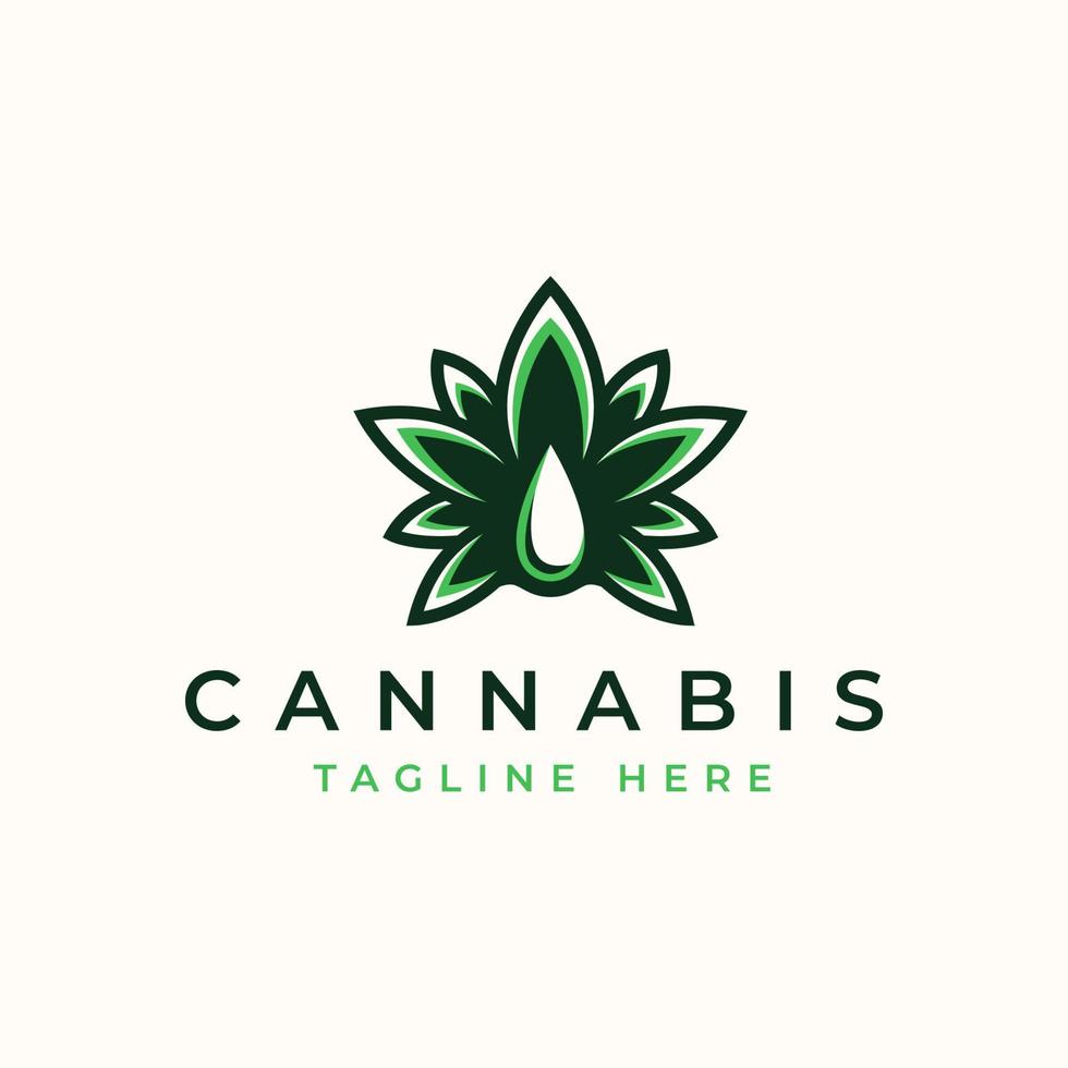 Cannabisblatt-Logo-Vorlage. Vektor-Illustration vektor