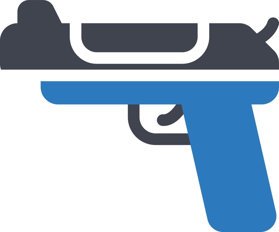 Pistolenvektorillustration auf einem Hintergrund. Premium-Qualitätssymbole. Vektorsymbole für Konzept und Grafikdesign. vektor