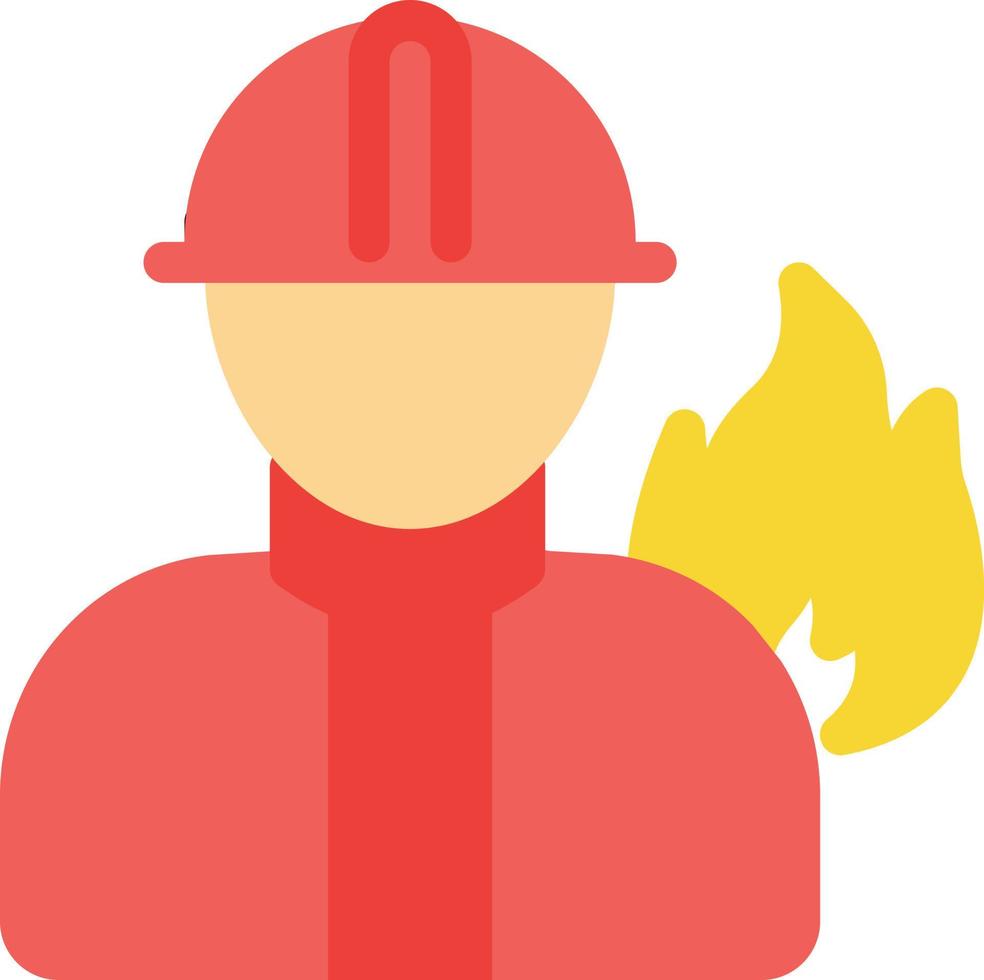 Feuerwehrmann-Vektorillustration auf einem Hintergrund. Premium-Qualitätssymbole. Vektorsymbole für Konzept und Grafikdesign. vektor