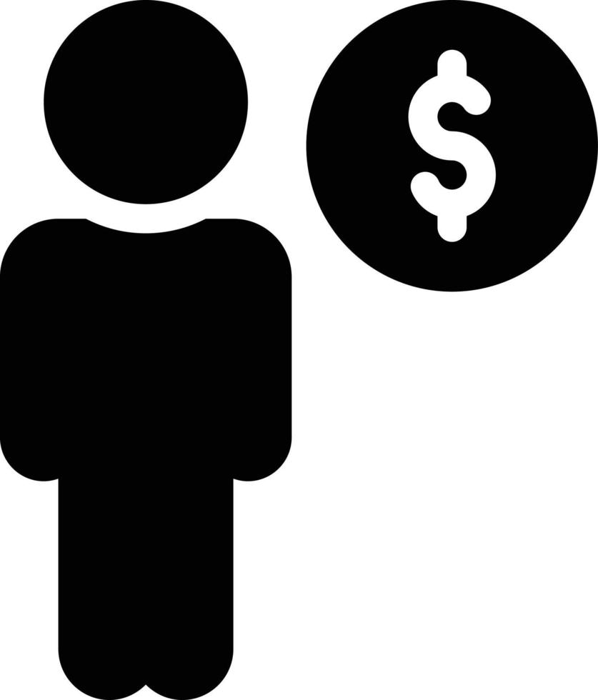 Dollar-Personen-Vektorillustration auf einem Hintergrund. Premium-Qualitätssymbole. Vektorsymbole für Konzept und Grafikdesign. vektor
