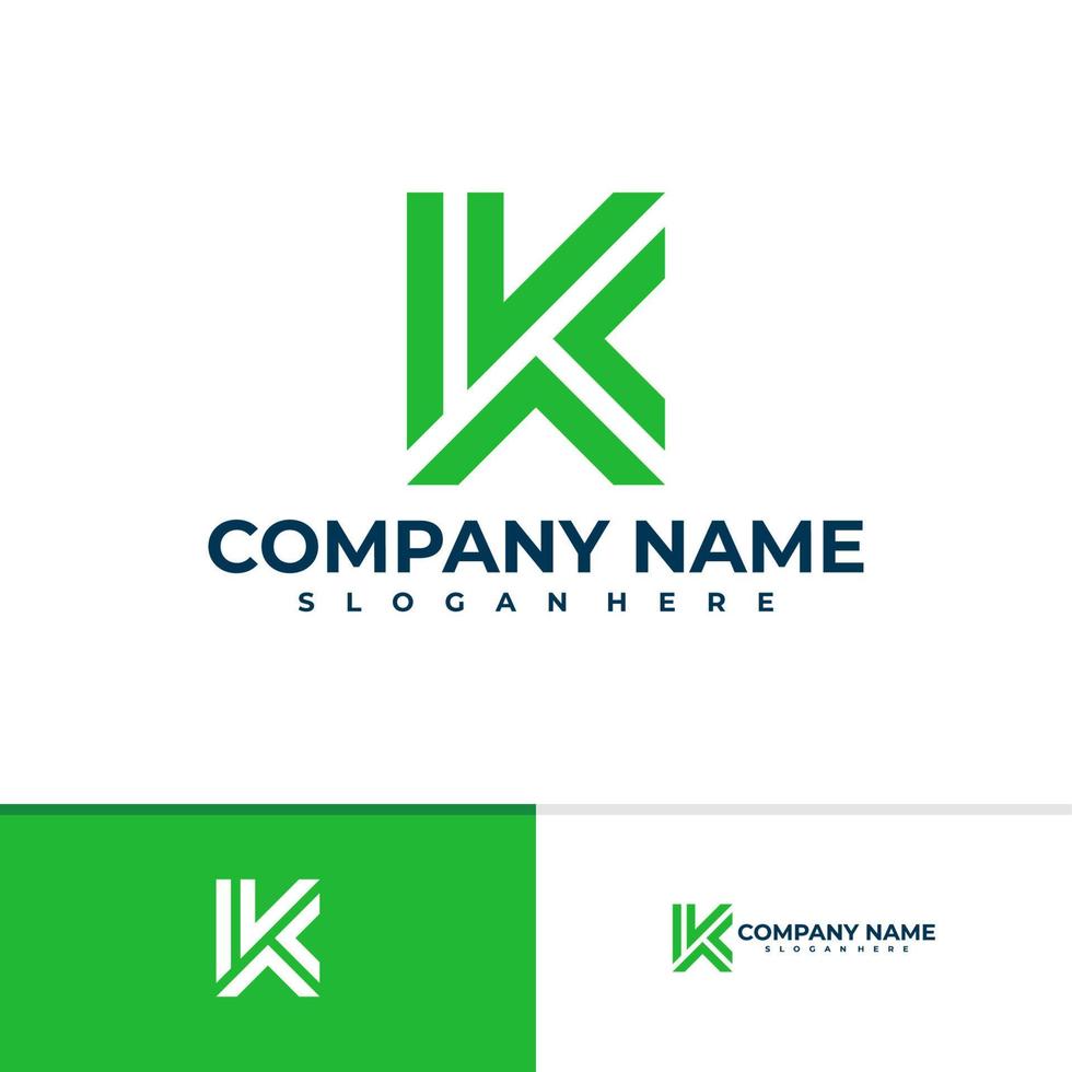 Buchstabe k-Logo-Vektorvorlage, kreative k-Logo-Designkonzepte vektor
