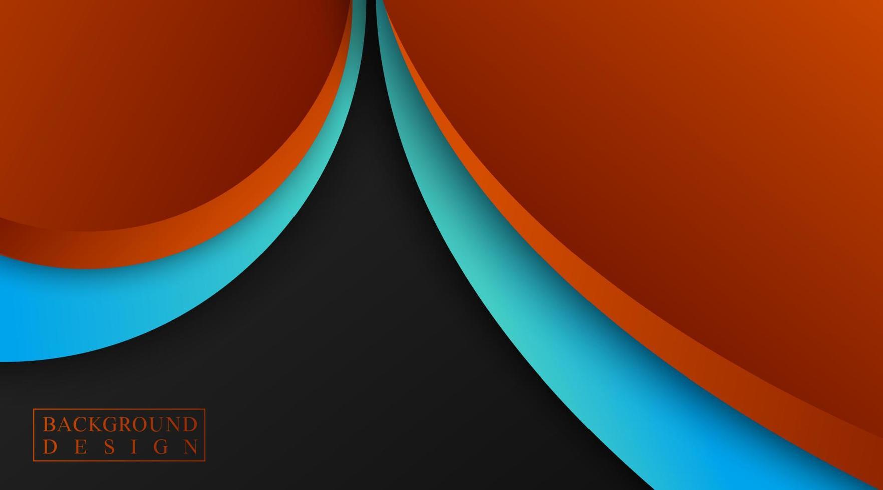 abstrakter hintergrund, orange, blau und schwarz vektor