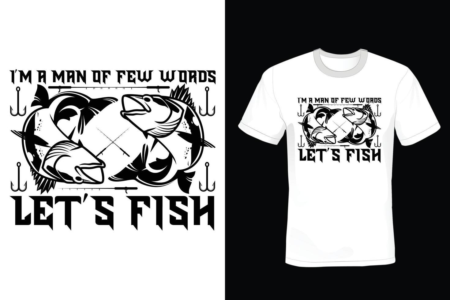 fiske t-shirt design, vintage, typografi vektor