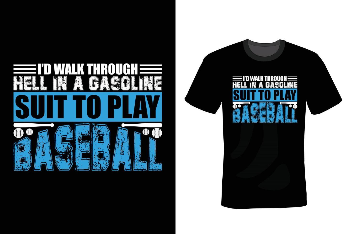 baseball t-shirt design, vintage, typografi vektor