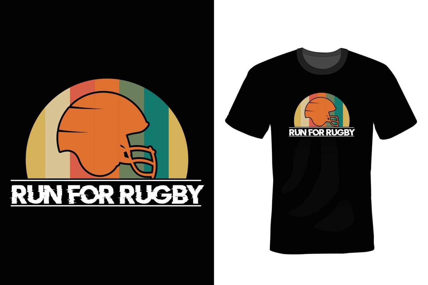 Rugby-T-Shirt-Design, Vintage, Typografie vektor