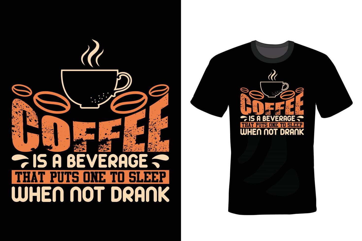 kaffe t-shirt design, vintage, typografi vektor