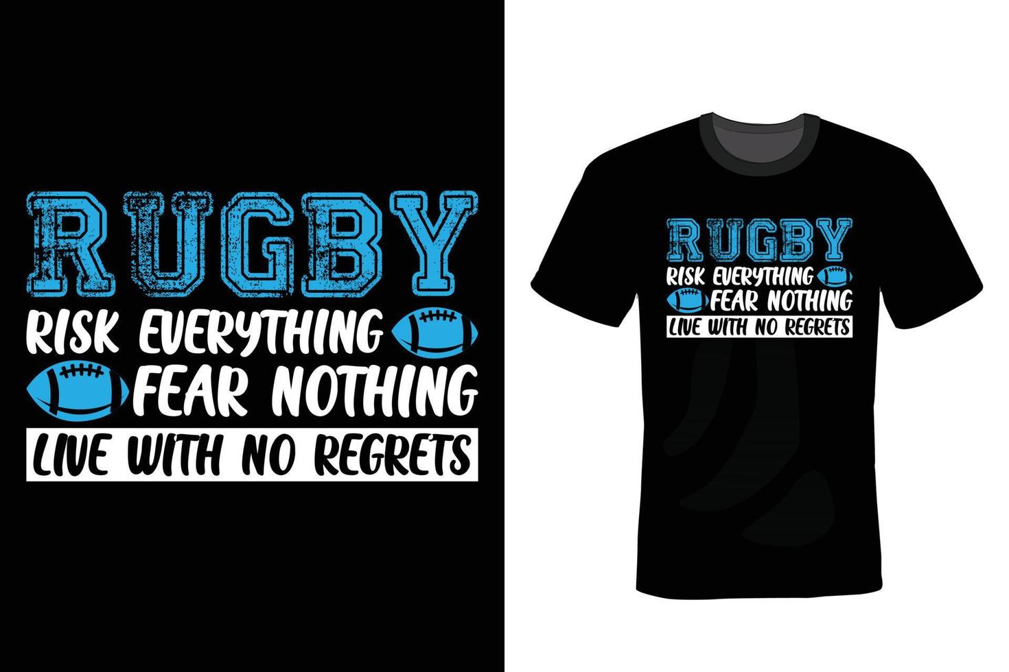 rugby t-shirt design, vintage, typografi vektor