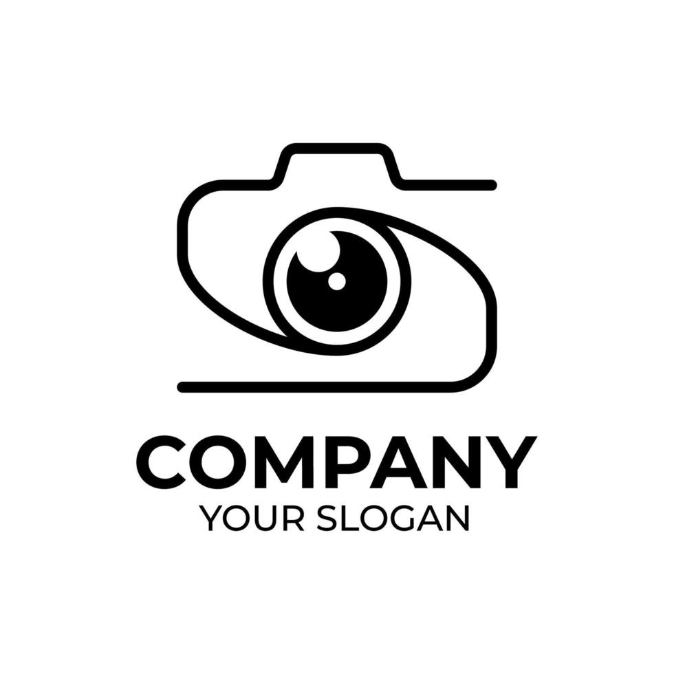 logotypdesign för kamerafotografering vektor