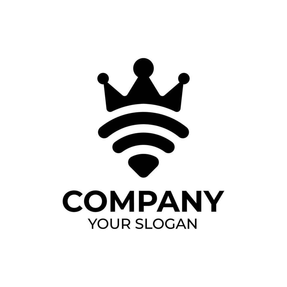 Design des King-WLAN-Logos vektor