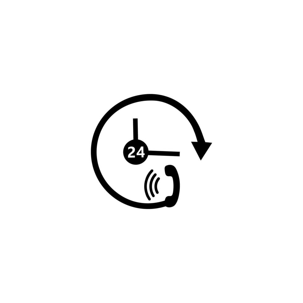 Symbol für 24-Stunden-Callcenter-Dienste vektor