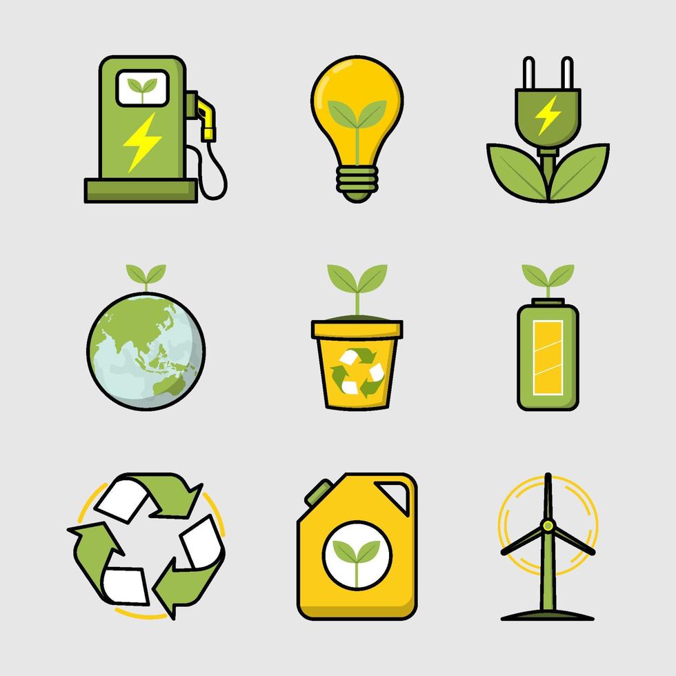 Eco-Green-Technologie-Symbol vektor