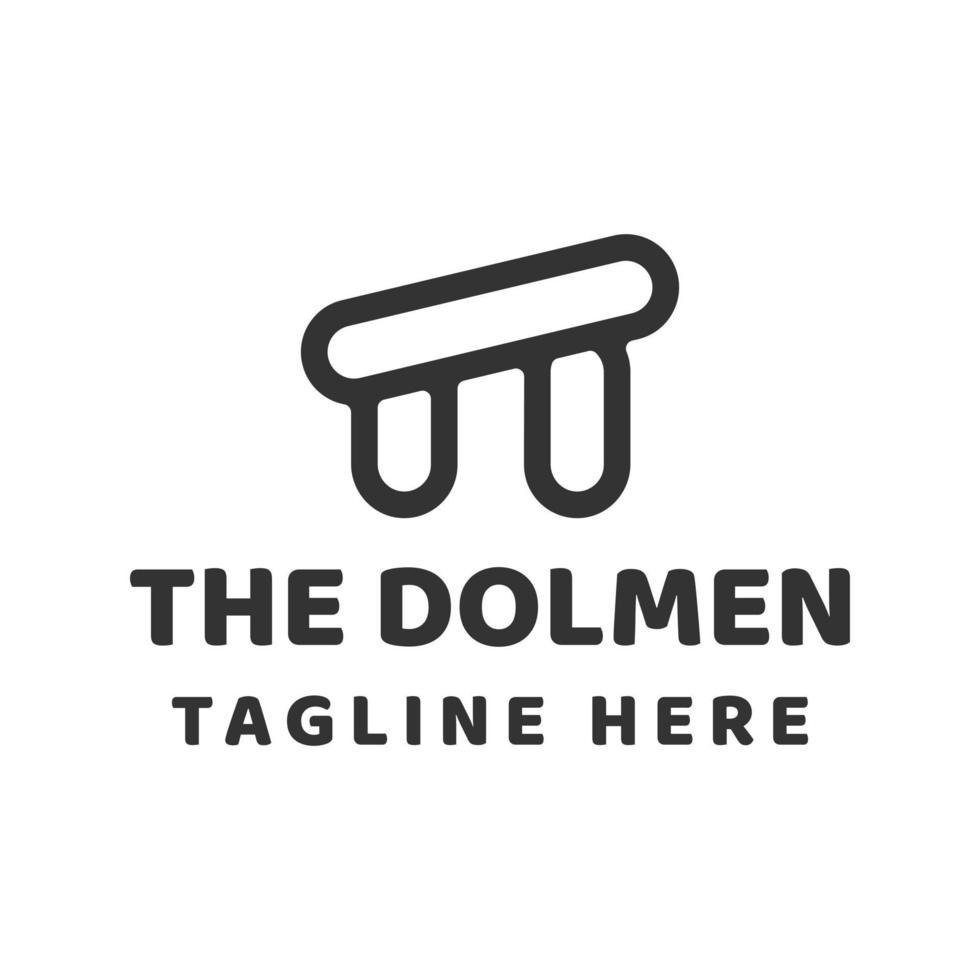 Dolmenstein-Megalith-Logo-Design vektor