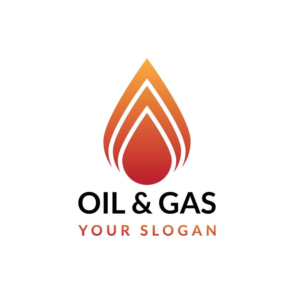 Öl- und Gas-Logo-Design vektor